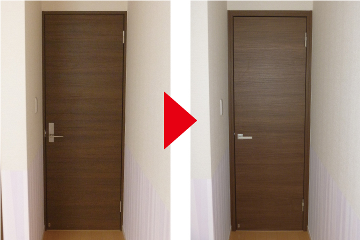 室内防音ドアのカバー工法