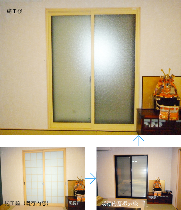京都市　T旅館　客室の防音内窓＆防音合わせガラスの導入事例 